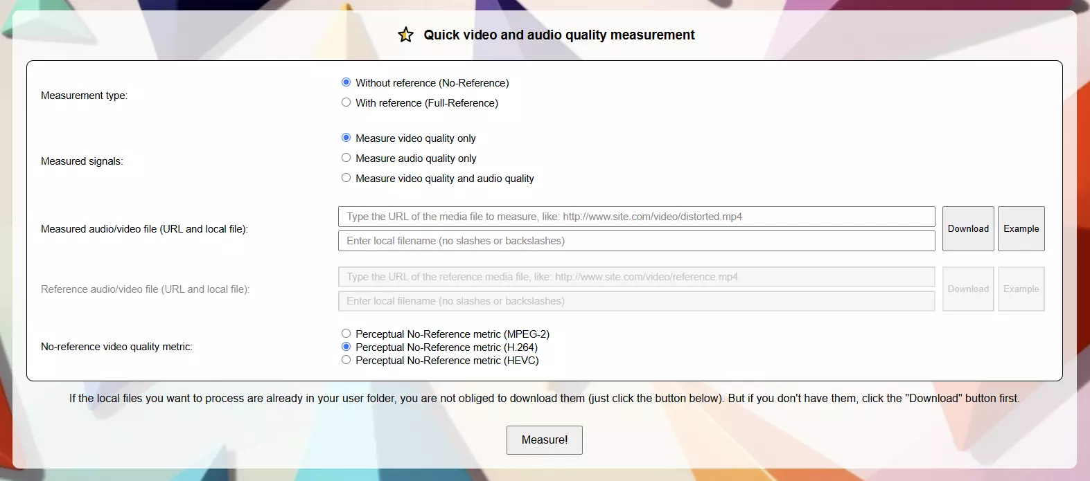 Quick Quality Measurement